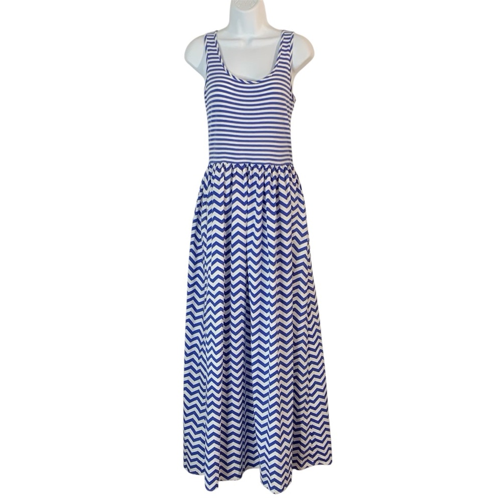 LIZ CLAIBORNE Striped Tank Top Maxi Dress Sz S